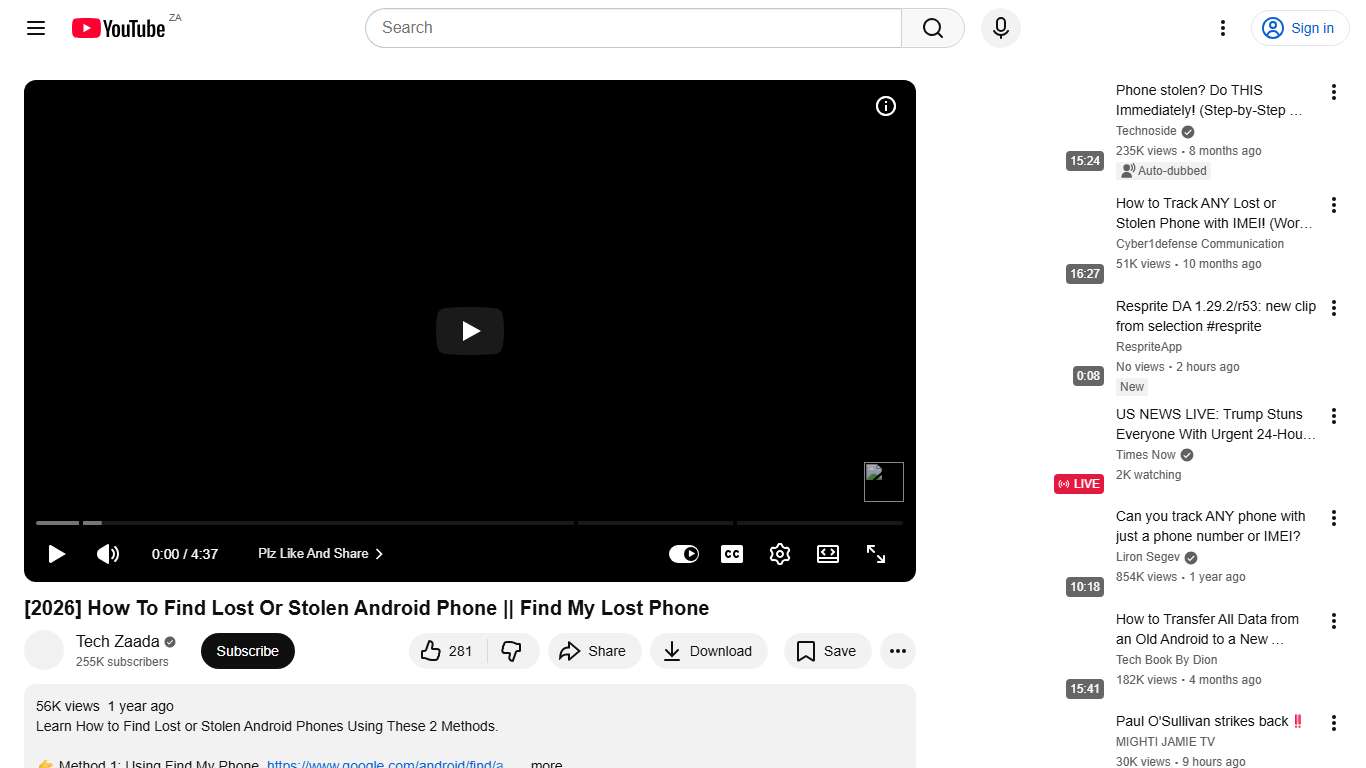 [2026] How To Find Lost Or Stolen Android Phone || Find My Lost Phone - YouTube